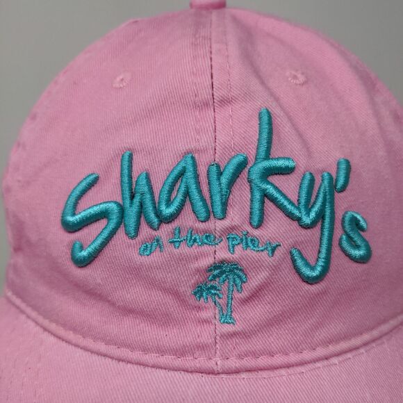 Lucky 7 Women's Strapback Hat Pink Adjustable Embroidered Sharky's Venice FL - Picture 4 of 13